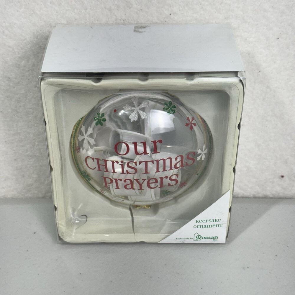 Vintage Christmas Prayers Ornament 2010 Roman Inc.
